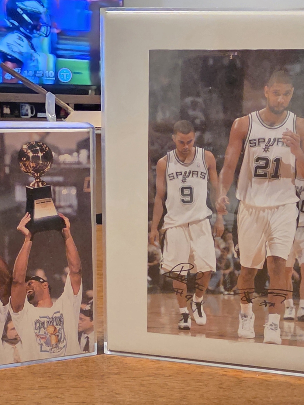 Spurs White Framed Sports Photo Print